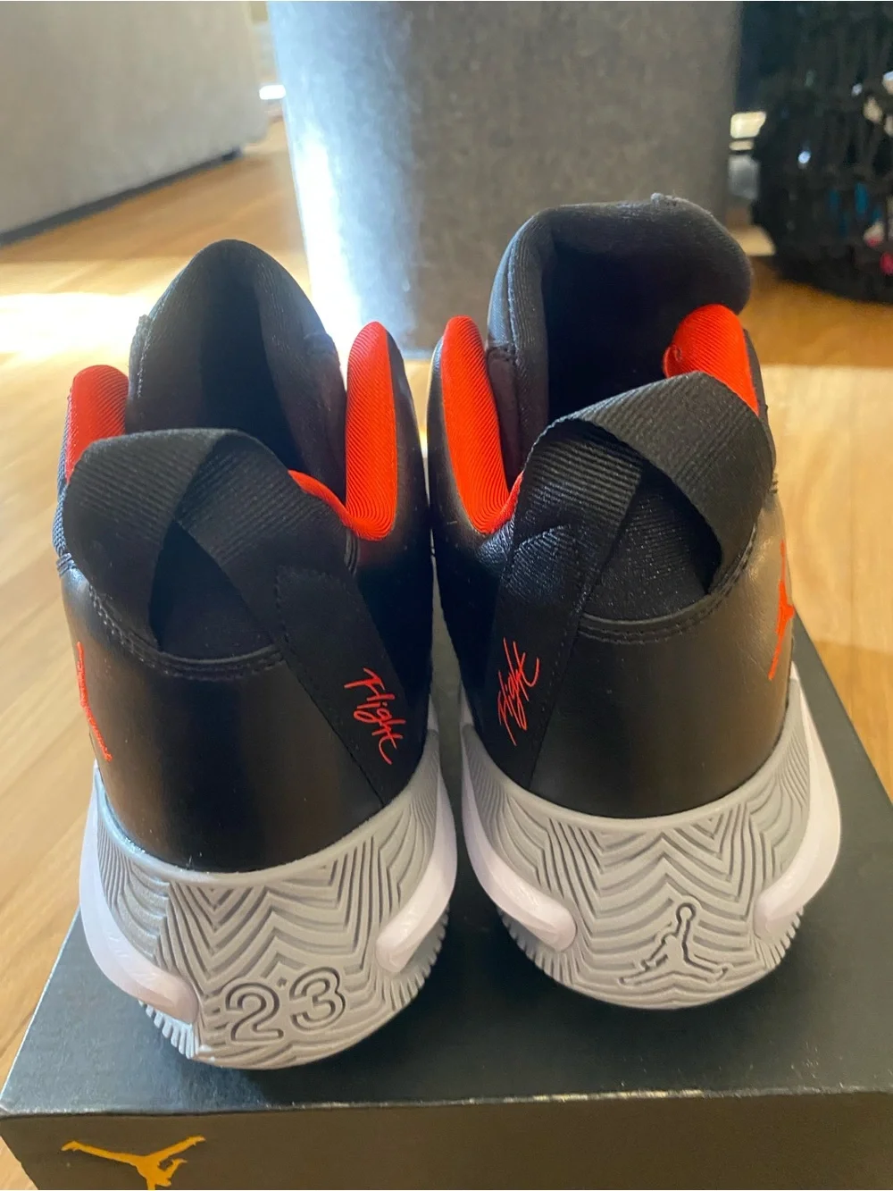 Jordan Men's Black and Red Basketball Shoes